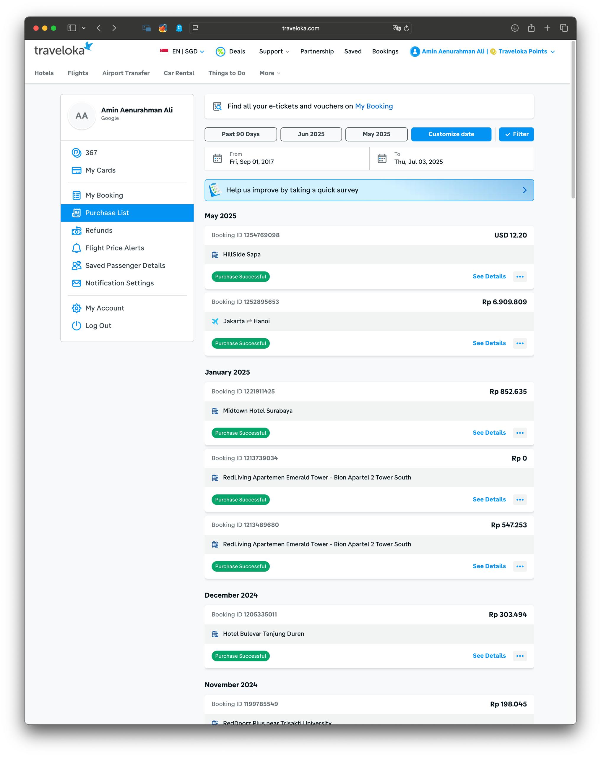 Traveloka Flight & Hotel Bookings